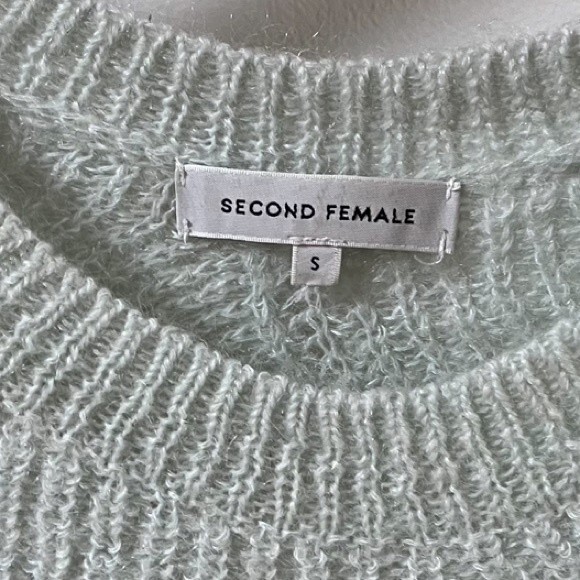 Second Female Jade Knit Round Neck Sweater in Green S NWOT - Picture 11 of 11